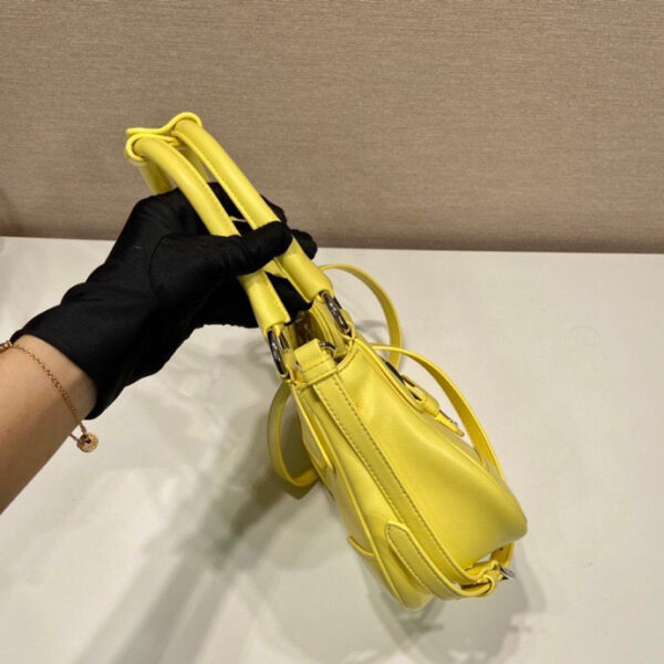 Moon Padded Nappa Bag In White/Yellow/Brown For Women 8.8in / 22.5cm 1BA381_2DYI_F0009_V_OOM