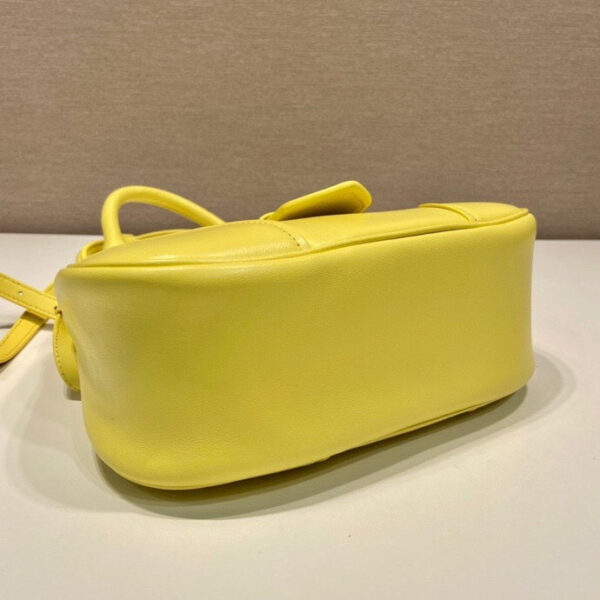 Moon Padded Nappa Bag In White/Yellow/Brown For Women 8.8in / 22.5cm 1BA381_2DYI_F0009_V_OOM
