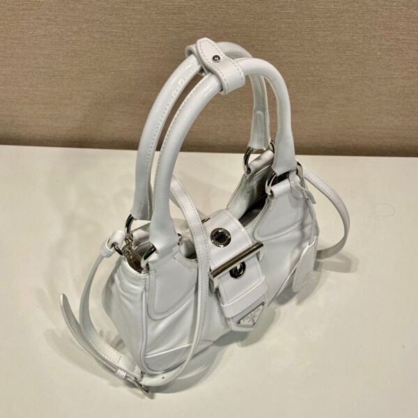 Moon Padded Nappa Bag In White/Yellow/Brown For Women 8.8in / 22.5cm 1BA381_2DYI_F0009_V_OOM