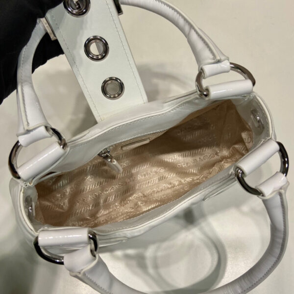 Moon Padded Nappa Bag In White/Yellow/Brown For Women 8.8in / 22.5cm 1BA381_2DYI_F0009_V_OOM