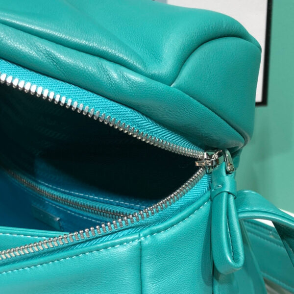 Padded Nappa Prada Signaux Bag In Green For Women 13in/ 33cm