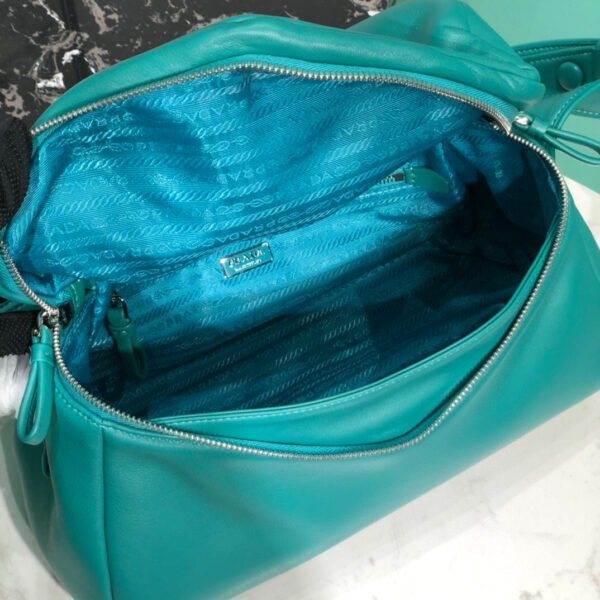 Padded Nappa Prada Signaux Bag In Green For Women 13in/ 33cm