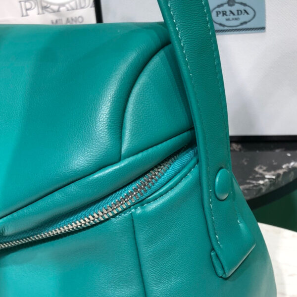 Padded Nappa Prada Signaux Bag In Green For Women 13in/ 33cm
