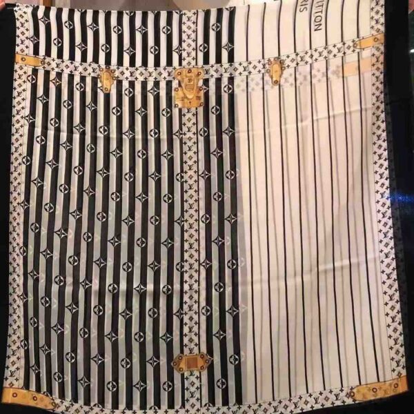 Plaid Denim Shawl White And Black For Women