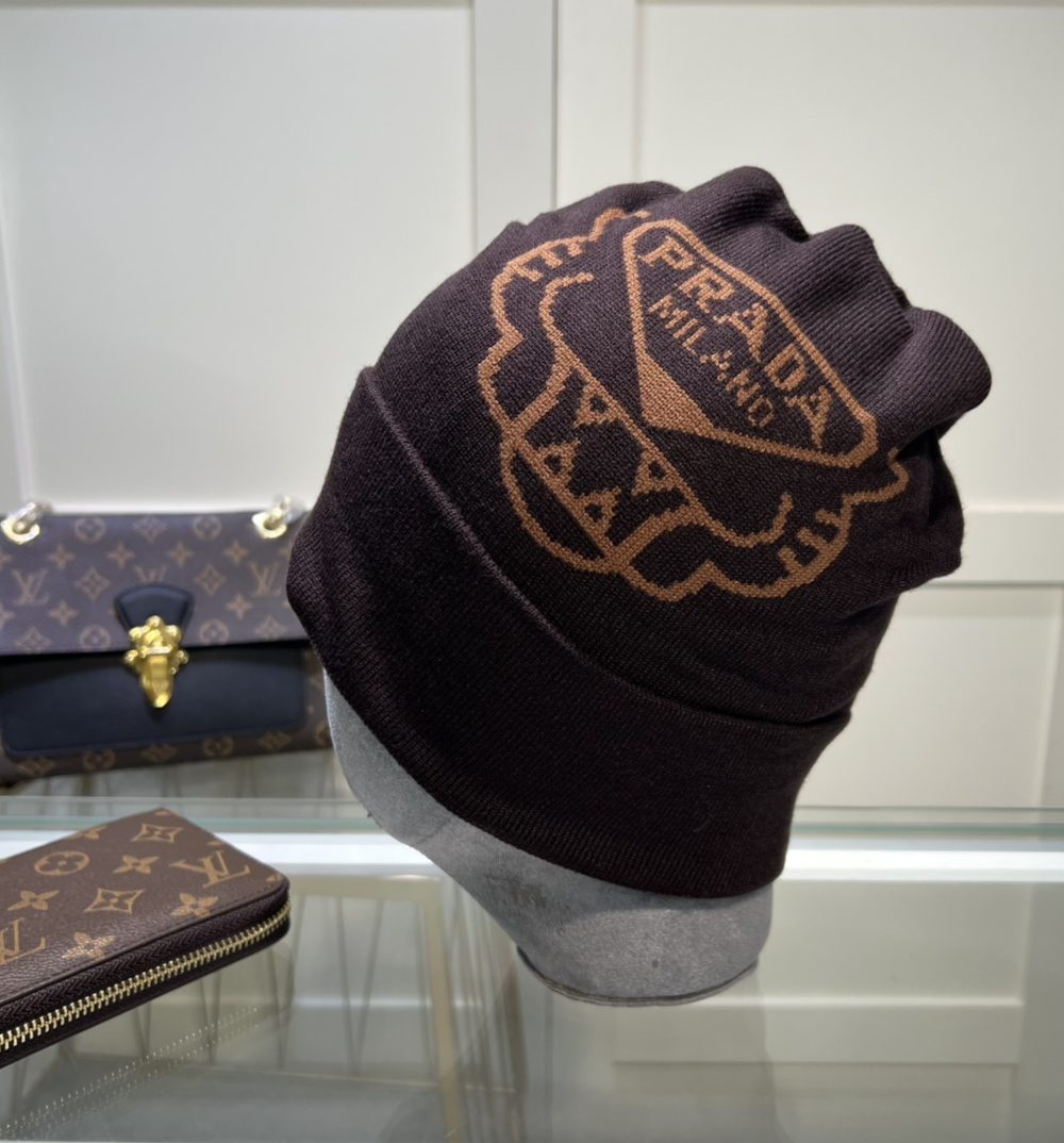 Prada Beanie In Brown