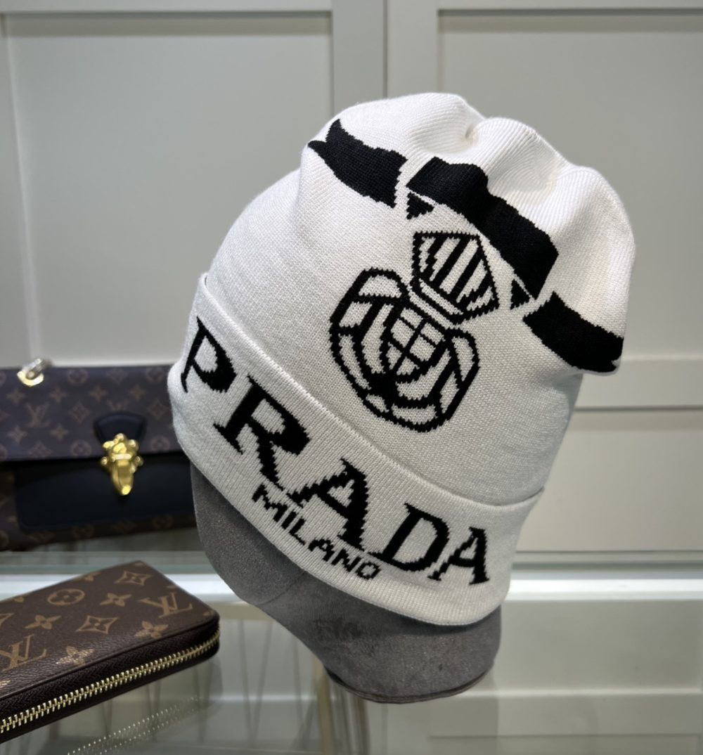 Prada Beanie In White