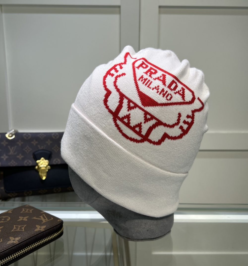 Prada Beanie In White