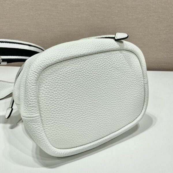Prada Bucket Bag White For Women, Women's Bags 9.8in/25cm 1BE060_2DKV_F0009_V_3OO