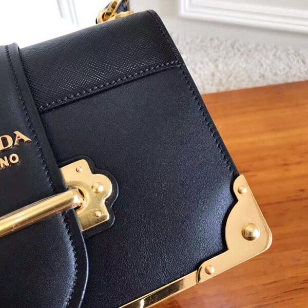 Prada Cahier Bag Black For Women, Women's Bags 7.9in/20cm