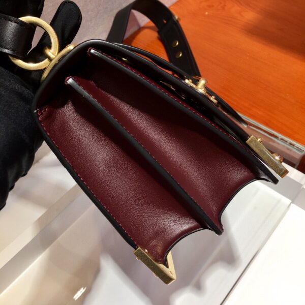 Prada Cahier Bag Dark Red For Women, Women's Bags 7.9in/20cm