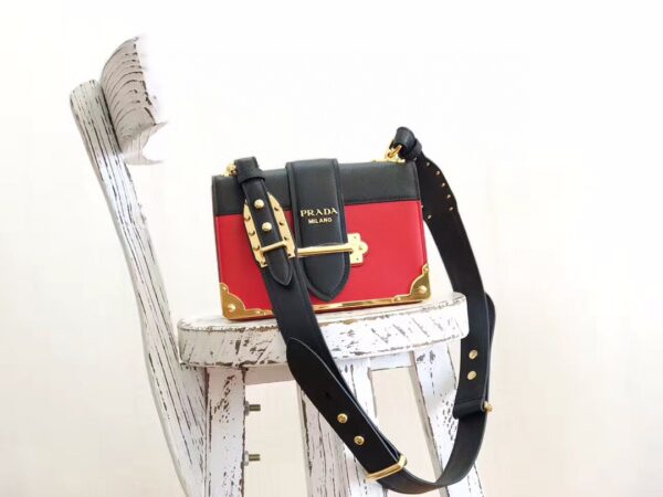 Prada Cahier Bag Red For Women, Women's Bags 7.9in/20cm