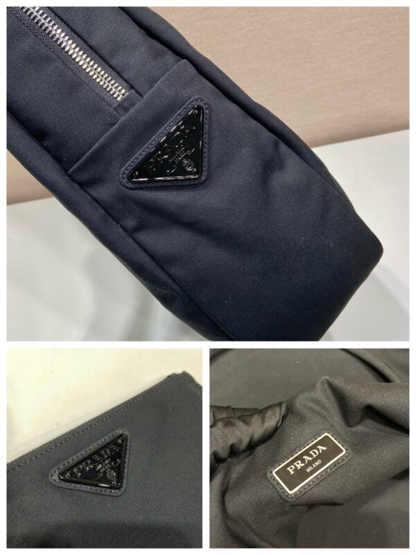 Prada Canvas Hobo Bag Black For Women, Women's Bags 25.6in/65cm 2VY005_010_F0002_V_OLO