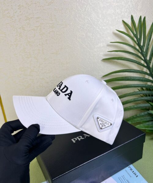Prada Denim Baseball Cap White Prada Cap