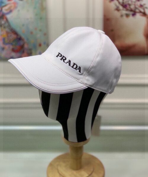 Prada Denim Baseball Cap White Prada Cap