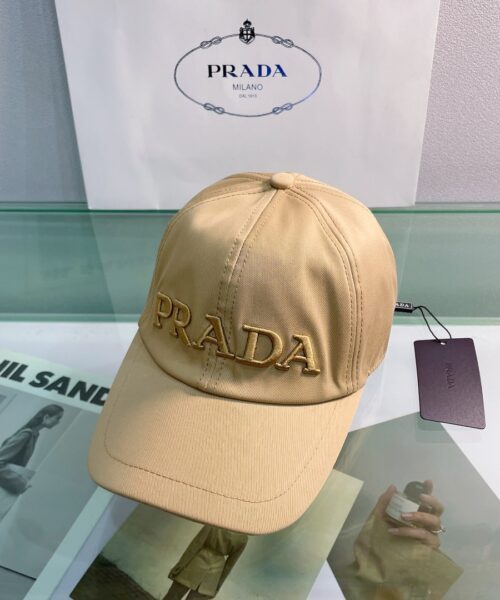 Prada Drill Baseball Cap Beige Prada Cap