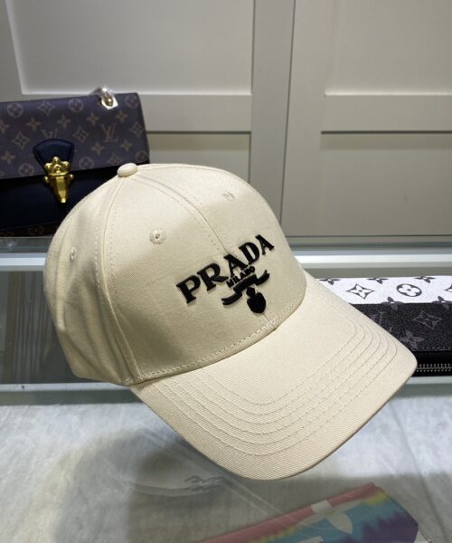 Prada Drill Baseball Cap Beige Prada Cap