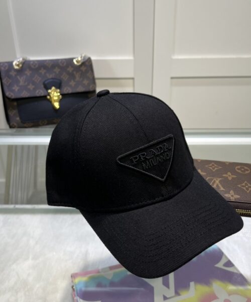 Prada Drill Baseball Cap Black Prada Cap