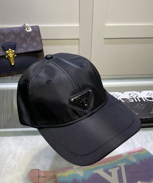 Prada Drill Baseball Cap Black Prada Cap