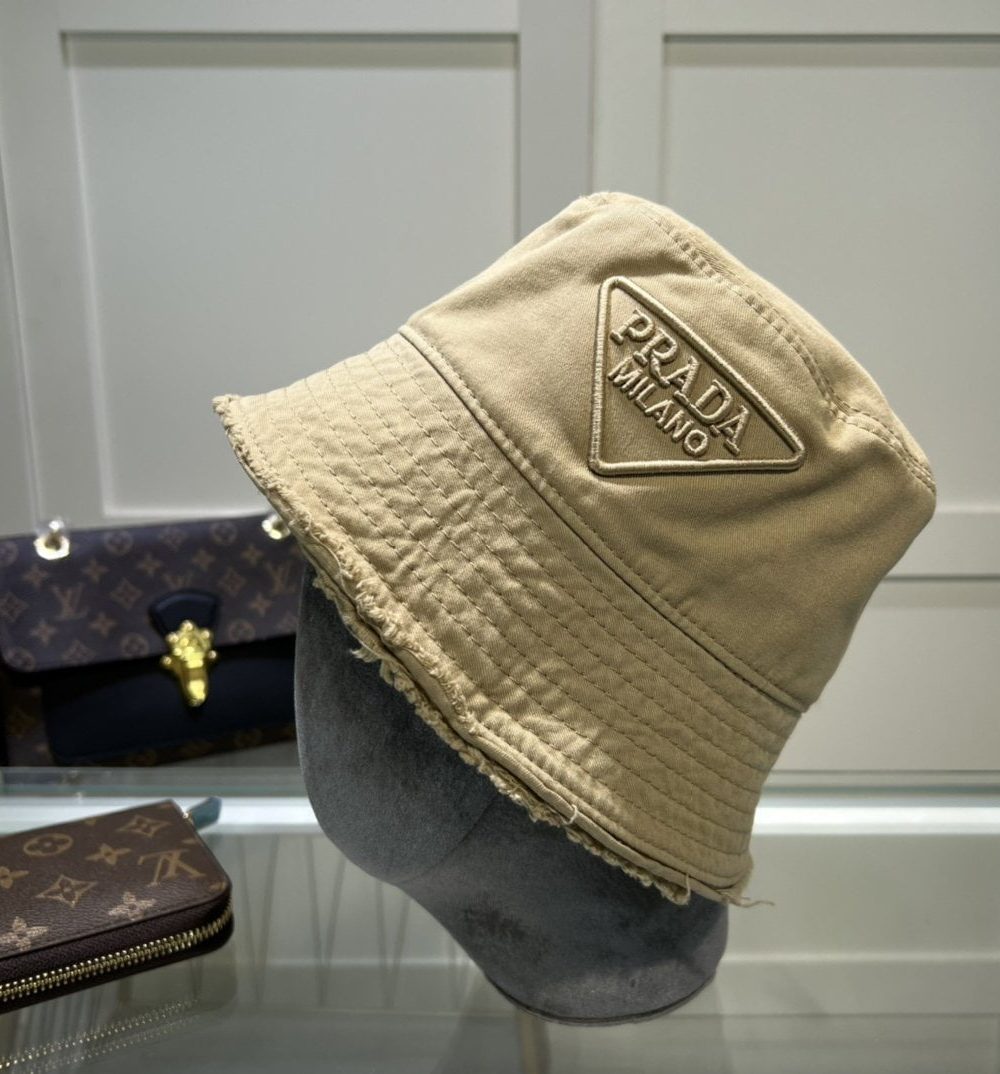 Prada Drill Bucket Hat Khaki Prada Hat Prada 1HC137_2FMB_F0241