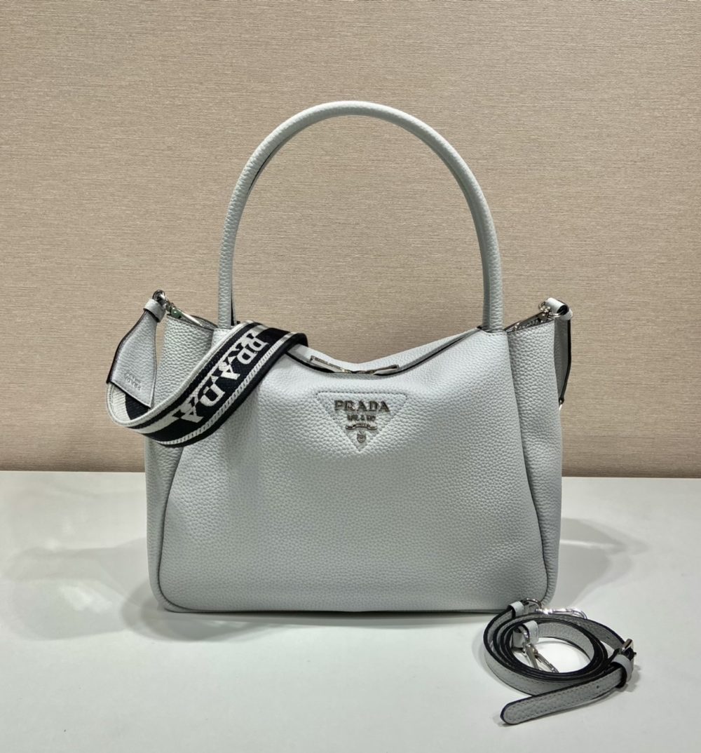 Prada Large Handbag Grey For Women, Women's Bags 9in/23cm