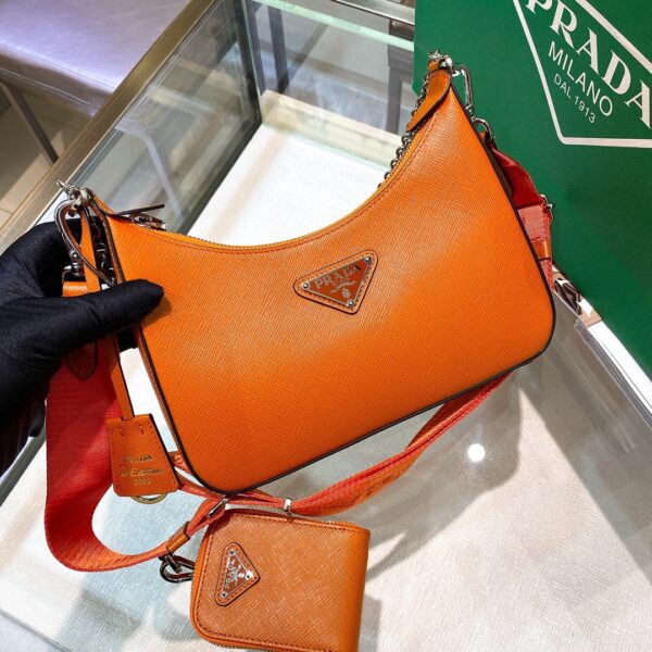 Prada Re-Edition 2005 Re-Nylon Mini Bag Orange For Women, Women's Bags 8.6in/22cm
