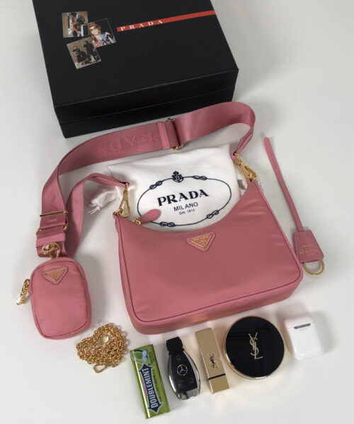 Prada Re-Edition 2005 Saffiano Bag Pink For Women, Women's Bags 8.6in/22cm 1BH204_NZV_F011S_V_V2M