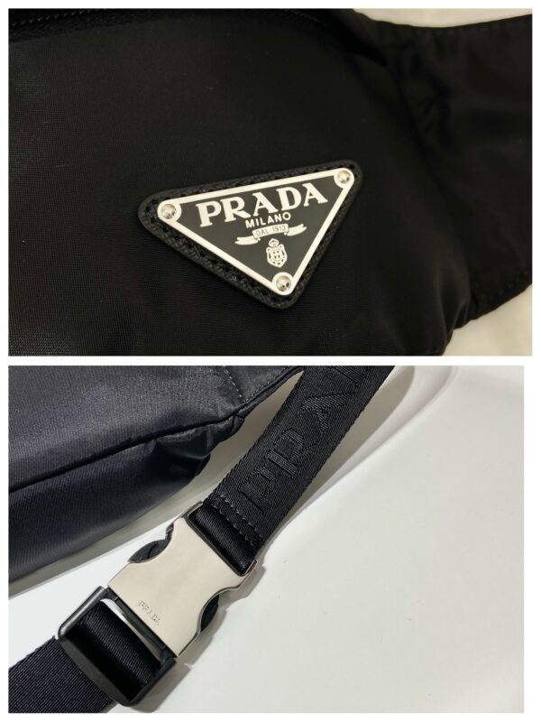 Prada Re-Nylon And Saffiano Belt Bag Black For Women, Women's Bags 10.2in/26cm 2VL034_1WQ8_F0002_V_ADS