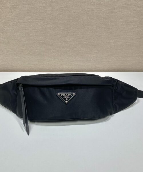Prada Re-Nylon And Saffiano Belt Bag Black For Women, Women's Bags 10.2in/26cm 2VL034_2DMG_F0002_V_OOO