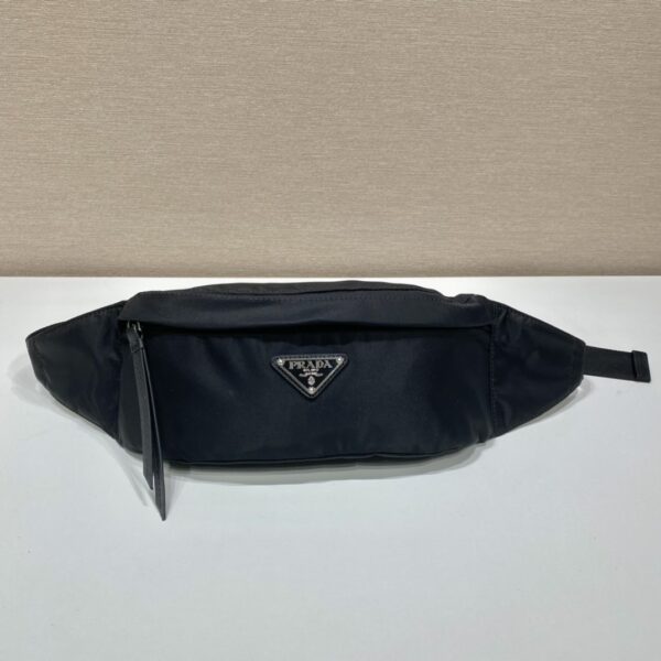 Prada Re-Nylon And Saffiano Belt Bag Black For Women, Women's Bags 10.2in/26cm 2VL034_2DMG_F0002_V_OOO