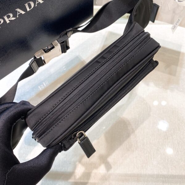 Prada Re-Nylon And Saffiano Belt Bag Black For Women, Women's Bags 8.2in/21cm 2VL977_2DMG_F0002_V_WOO