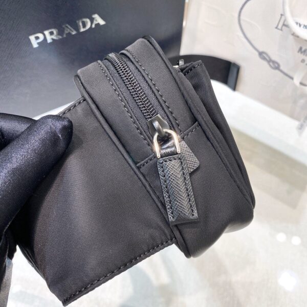Prada Re-Nylon And Saffiano Belt Bag Black For Women, Women's Bags 8.2in/21cm 2VL977_2DMG_F0002_V_WOO
