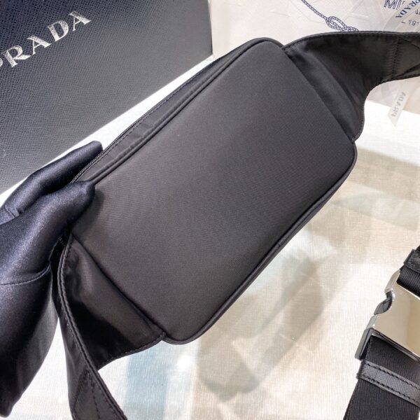 Prada Re-Nylon And Saffiano Belt Bag Black For Women, Women's Bags 8.2in/21cm 2VL977_2DMG_F0002_V_WOO