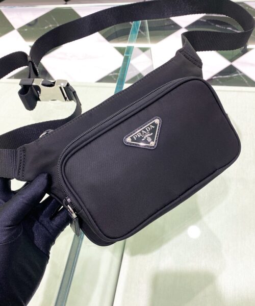 Prada Re-Nylon And Saffiano Shoulder Bag Black For Women, Women's Bags 7.5in/19cm 2VH128_2DMG_F0002_V_OOO