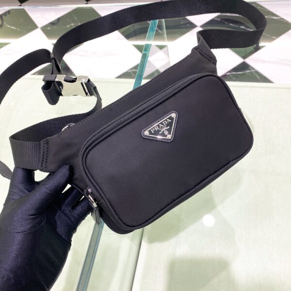 Prada Re-Nylon And Saffiano Shoulder Bag Black For Women, Women's Bags 7.5in/19cm 2VH128_2DMG_F0002_V_OOO