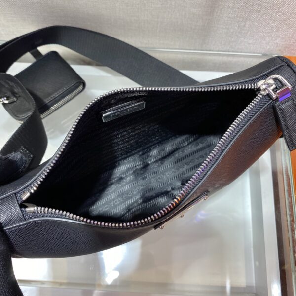 Prada Re-Nylon And Saffiano Shoulder Bag Black For Women, Women's Bags 9.4in/24cm 2VH113_2DMH_F0002_V_OOP