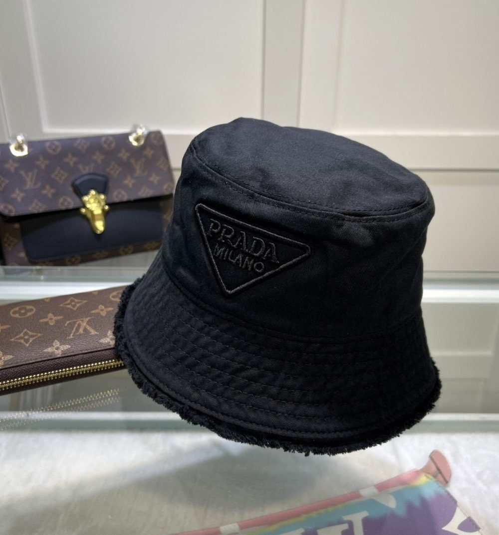 Prada Re-Nylon Bucket Hat Black Prada Hat 1HC137_2FMB_F0002