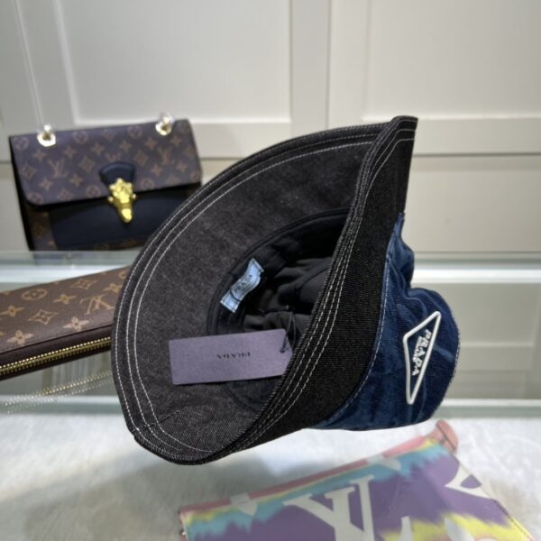 Prada Re-Nylon Bucket Hat Black/Blue Prada Hat