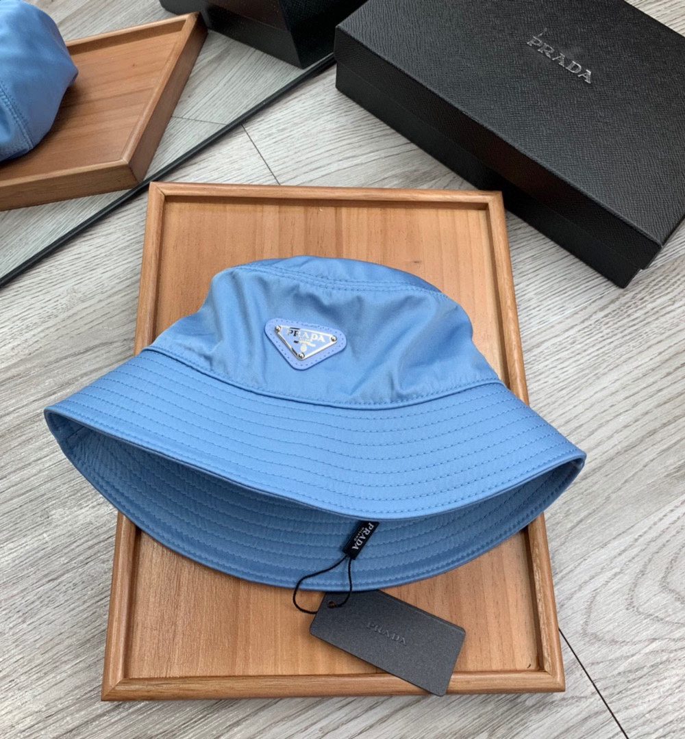 Prada Re-Nylon Bucket Hat Blue Prada Hat