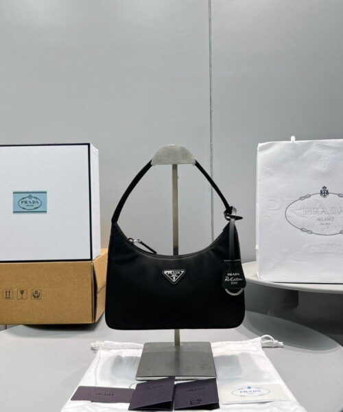 Prada Re-Nylon Re-Edition 2000 Mini-Bag Black For Women, Women's Bags 8.6in/22cm 1NE515_RDH0_F0002