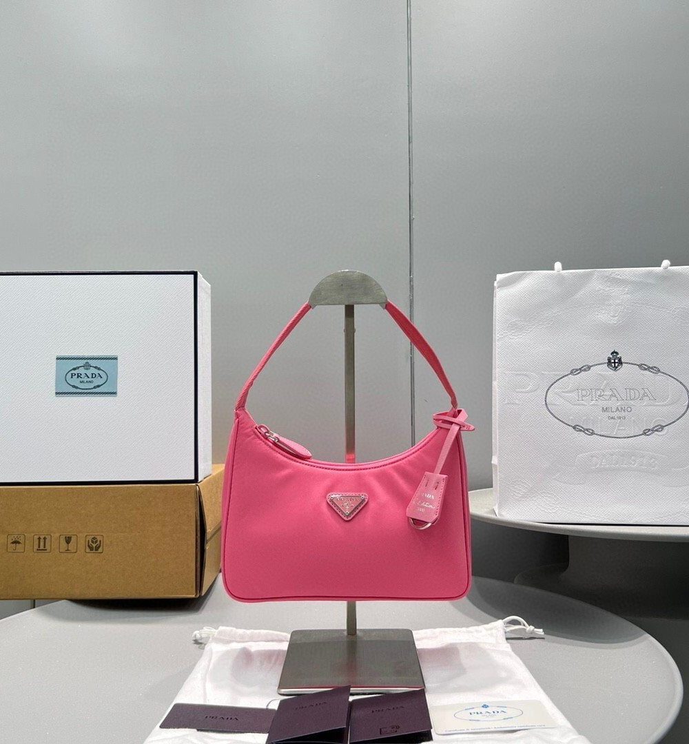 Prada Re-Nylon Re-Edition 2000 Mini-Bag Dark Pink For Women, Women's Bags 8.6in/22cm