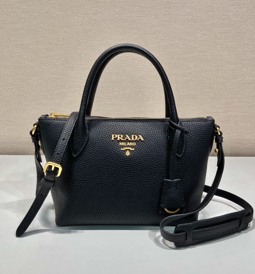 Prada Saffiano Mini Bag Black For Women, Women's Bags 9.4in/24cm