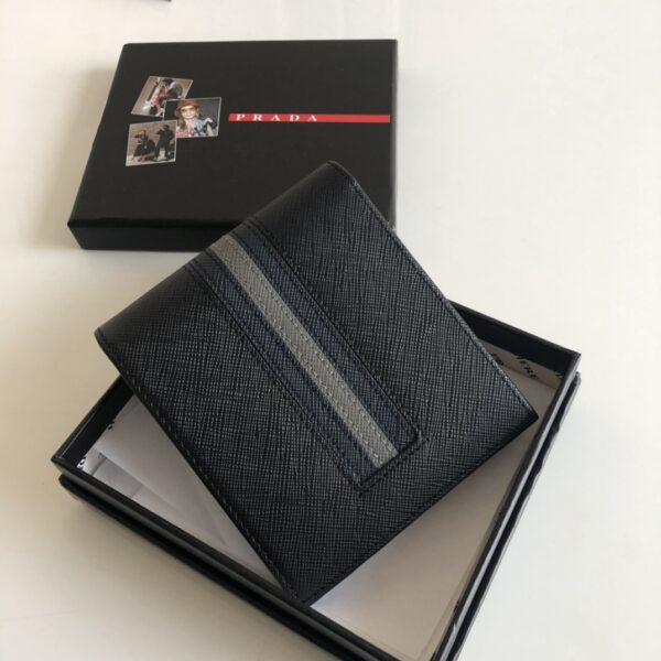 1:1 Replica Prada Saffiano Wallet Black For Women, Women's Wallets 4.5in/11cm
