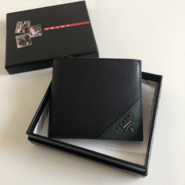 1:1 Replica Prada Saffiano Wallet Black For Women, Women's Wallets 4.5in/11cm