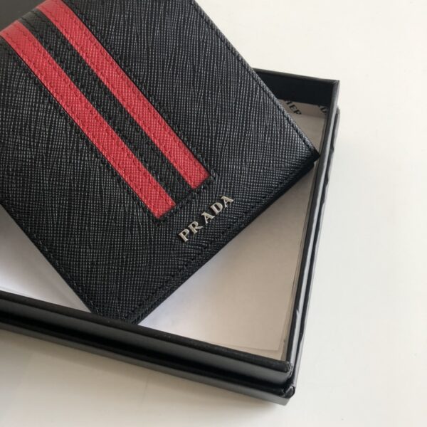 1:1 Replica Prada Saffiano Wallet Black For Women, Women's Wallets 4.5in/11cm