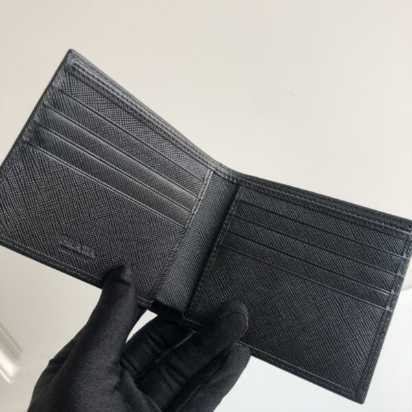1:1 Replica Prada Saffiano Wallet Black For Women, Women's Wallets 4.5in/11cm