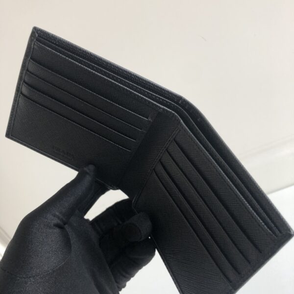 1:1 Replica Prada Saffiano Wallet Black For Women, Women's Wallets 4.5in/11cm