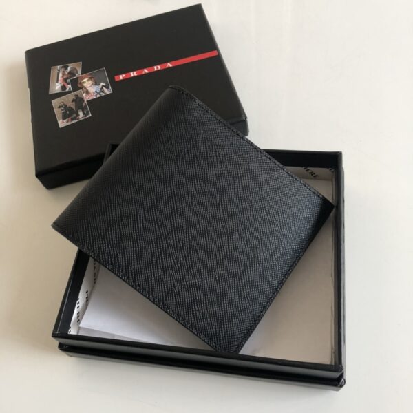 1:1 Replica Prada Saffiano Wallet Black For Women, Women's Wallets 4.5in/11cm