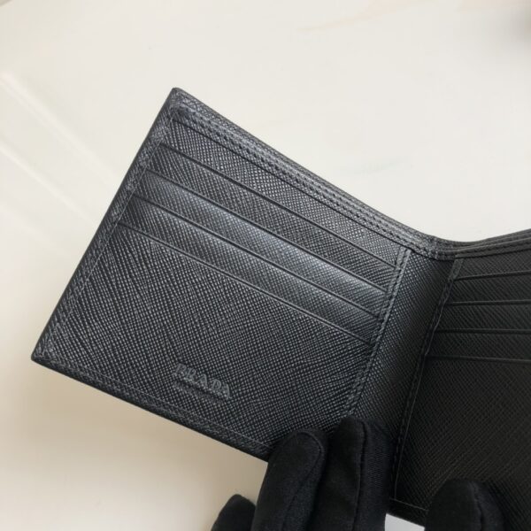 1:1 Replica Prada Saffiano Wallet Black For Women, Women's Wallets 4.5in/11cm
