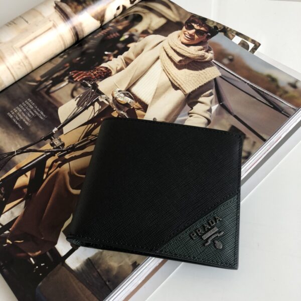 1:1 Replica Prada Saffiano Wallet Black For Women, Women's Wallets 4.5in/11cm