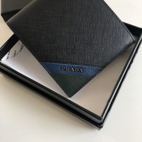 1:1 Replica Prada Saffiano Wallet Black For Women, Women's Wallets 4.5in/11cm